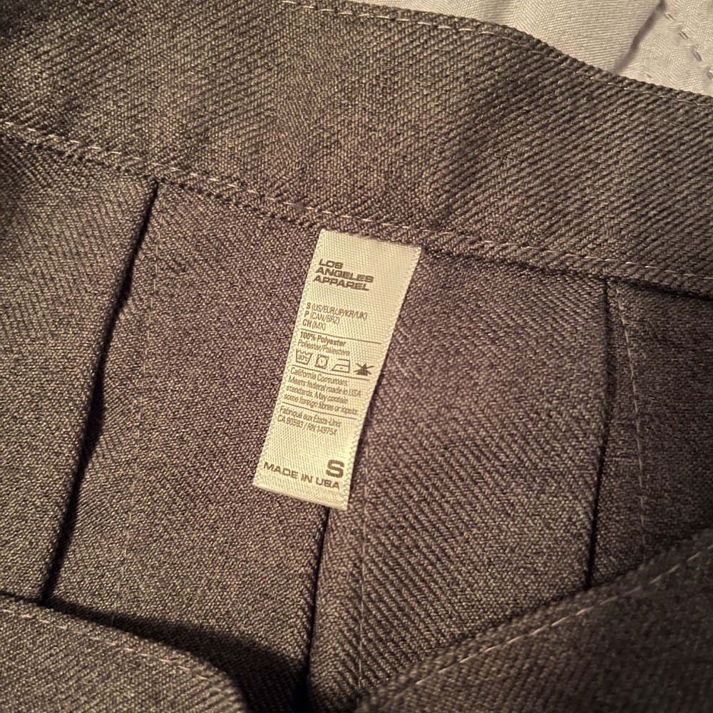 Los Angeles Apparel Gray Mini Skirt - Picture 3 of 5